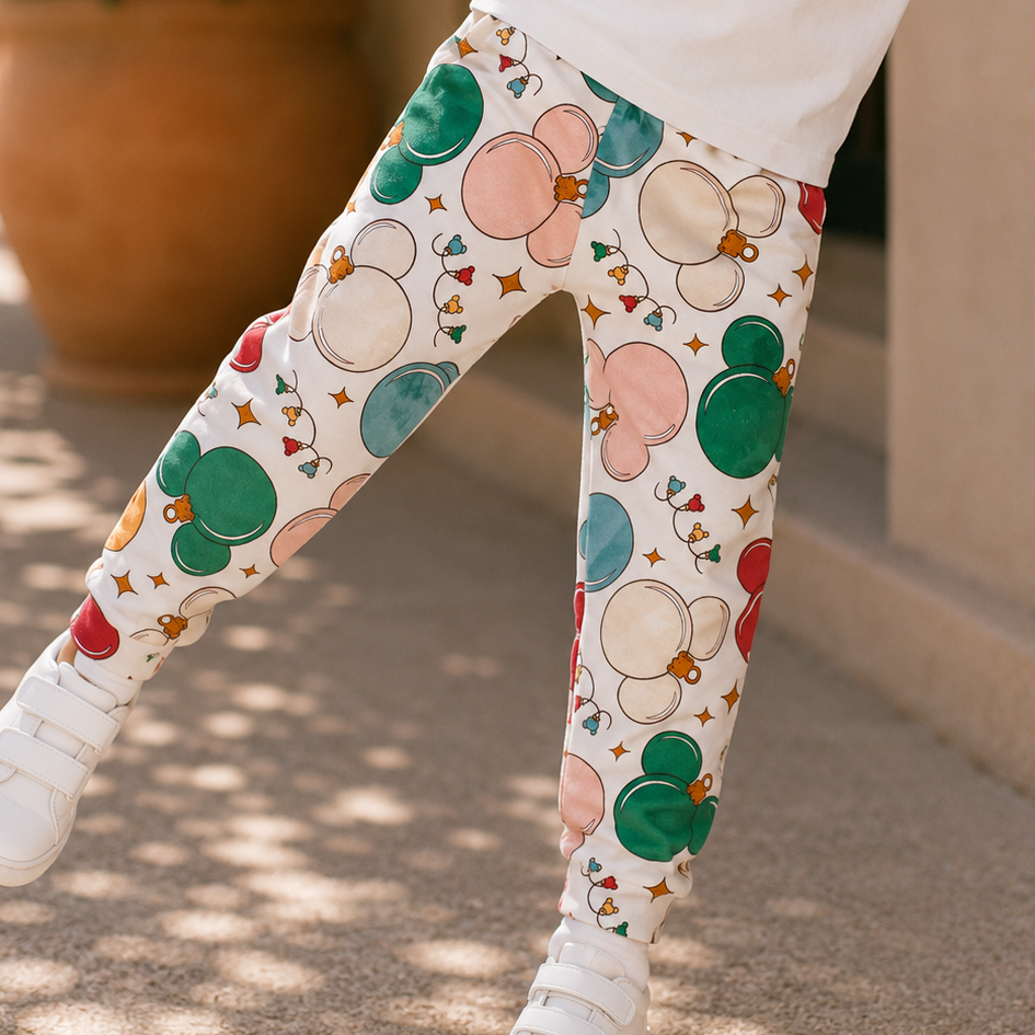 Kids Handcrafted Mouse Ornament Joggers