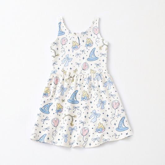 Kids Handcrafted Castle Day Dreams Twirl Dress