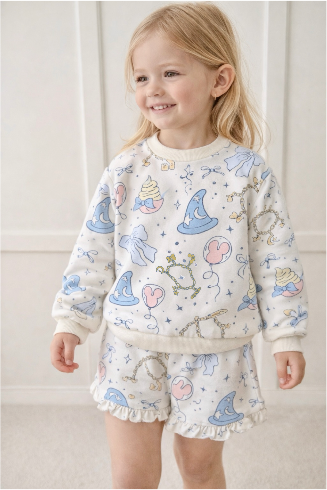 Girls Castle Daydreams Essential French Terry Ruffle Shorts