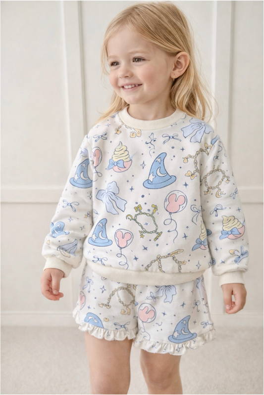 Girls Castle Daydreams Essential French Terry Crewneck