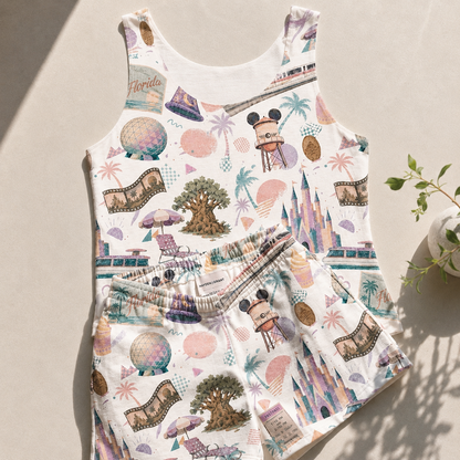 Girls Park Hopper Performance Seamless Tank + Shorts Set