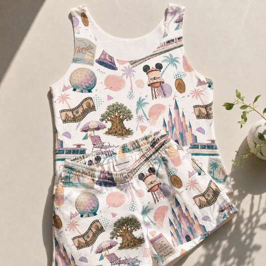 Girls Park Hopper Performance Seamless Tank + Shorts Set