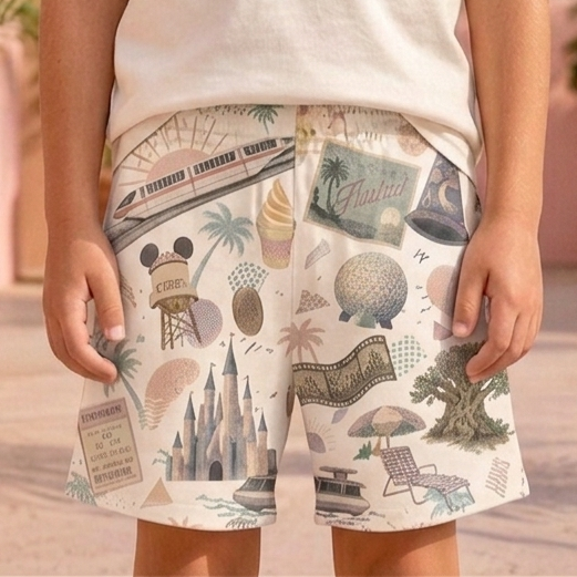 Kids Handcrafted Park Hopper Crew Shorts