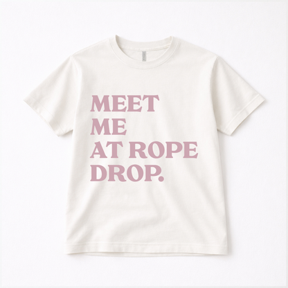 Meet Me At Rope Drop Adult Graphic Tee