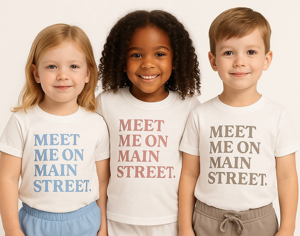 Kids Meet Me On Main Street USA Tee & Optional Bottoms