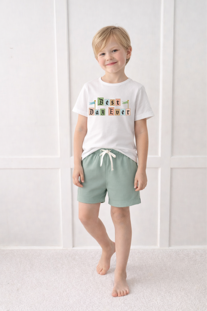 Kids Best Day Ever Graphic Tee & Optional Bottoms