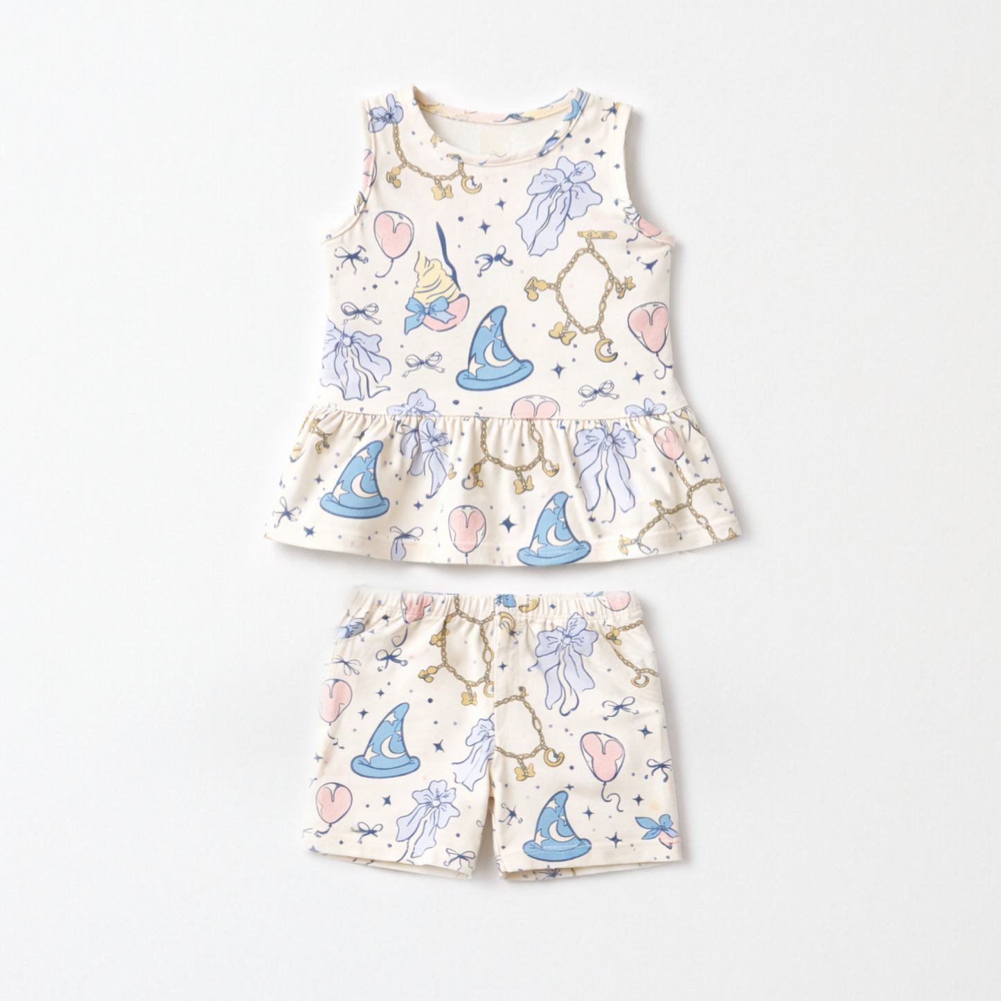Kids Handcrafted Castle Daydream Flutter Tank & Optional Bottoms
