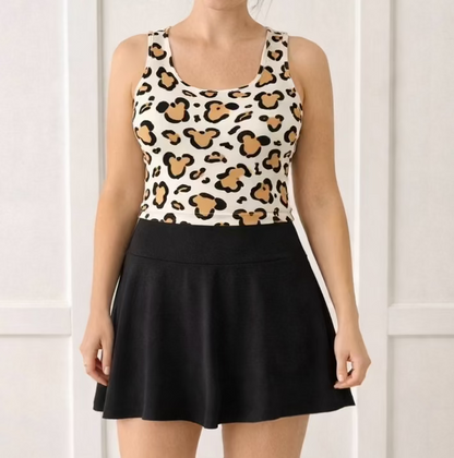 Women’s Cheetah Safari Performance Seamless Tank + Skirt Set