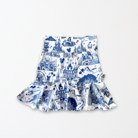 Kids Handcrafted Park Toile Tennis Skirt
