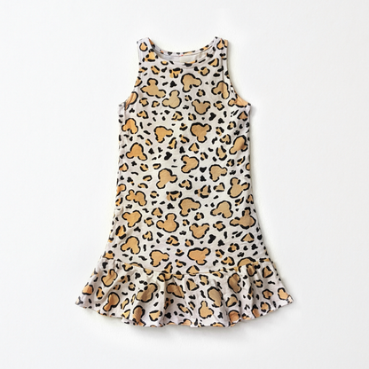 Kids Handcrafted Cheetah Safari Tennis Dress