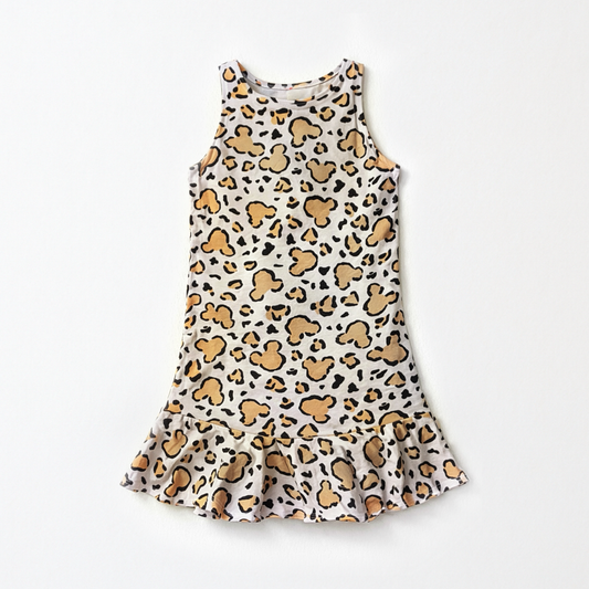 Kids Handcrafted Cheetah Safari Tennis Dress