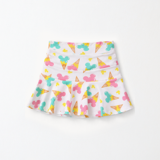 Kids Handcrafted Mouse Ice Cream Tennis Skirt