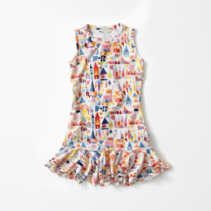 Kids Handcrafted Small World Tennis Dress