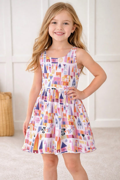 Kids Handcrafted Small World Twirl Dress