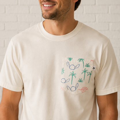 Adult Handcrafted Ohana Project Pocket Tee