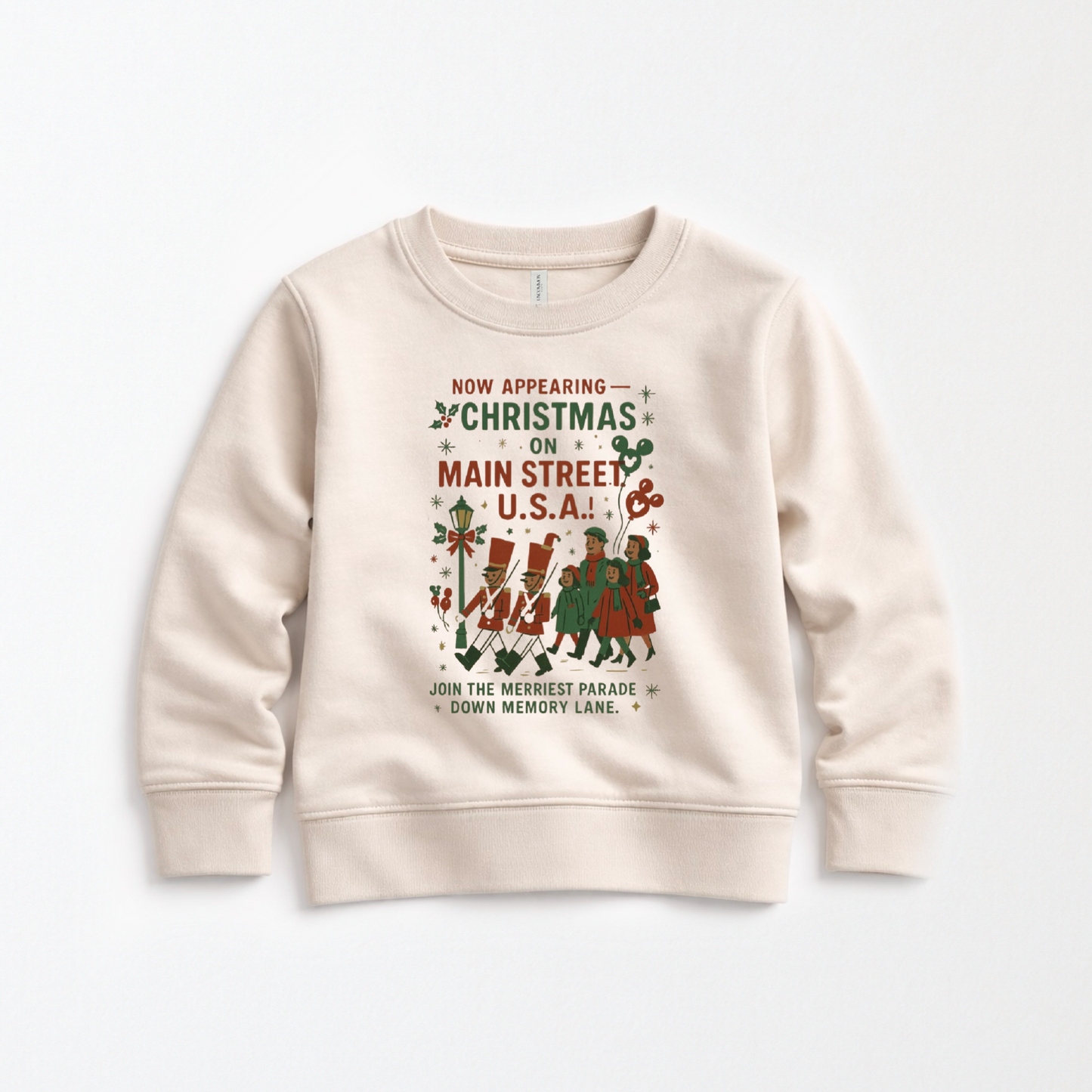 Vintage Main Street USA Christmas Kids Park Weight™️ Pullover
