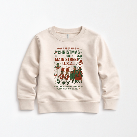 Vintage Main Street USA Christmas Kids Park Weight™️ Pullover