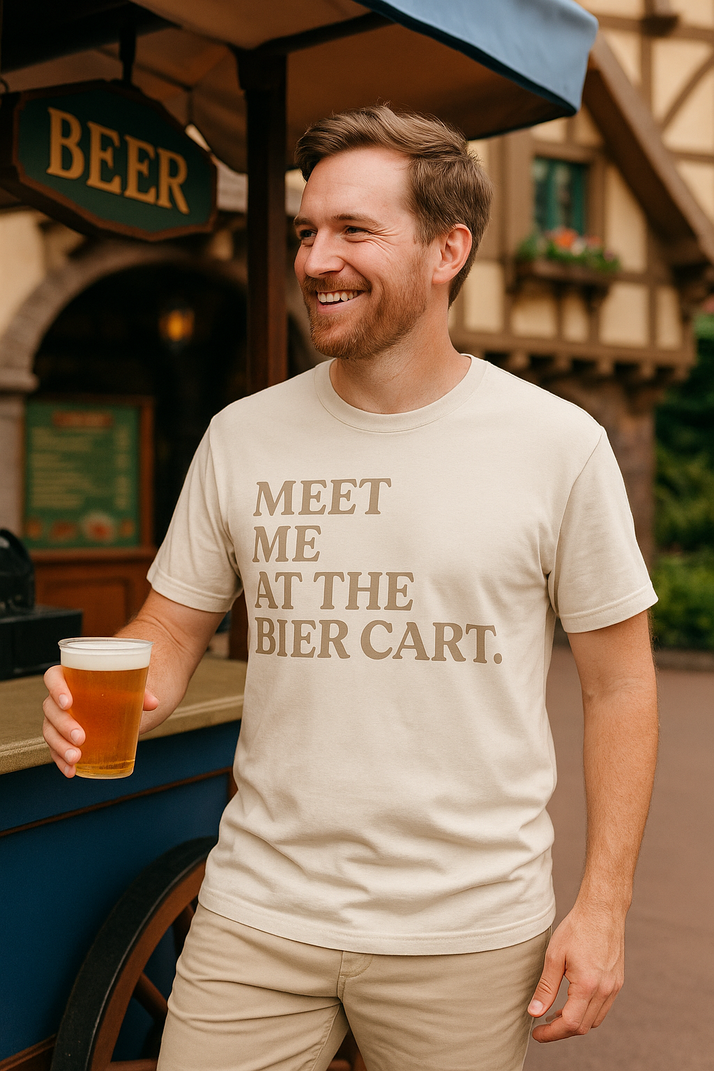 Meet Me at the Bier Cart Adult Graphic Tee