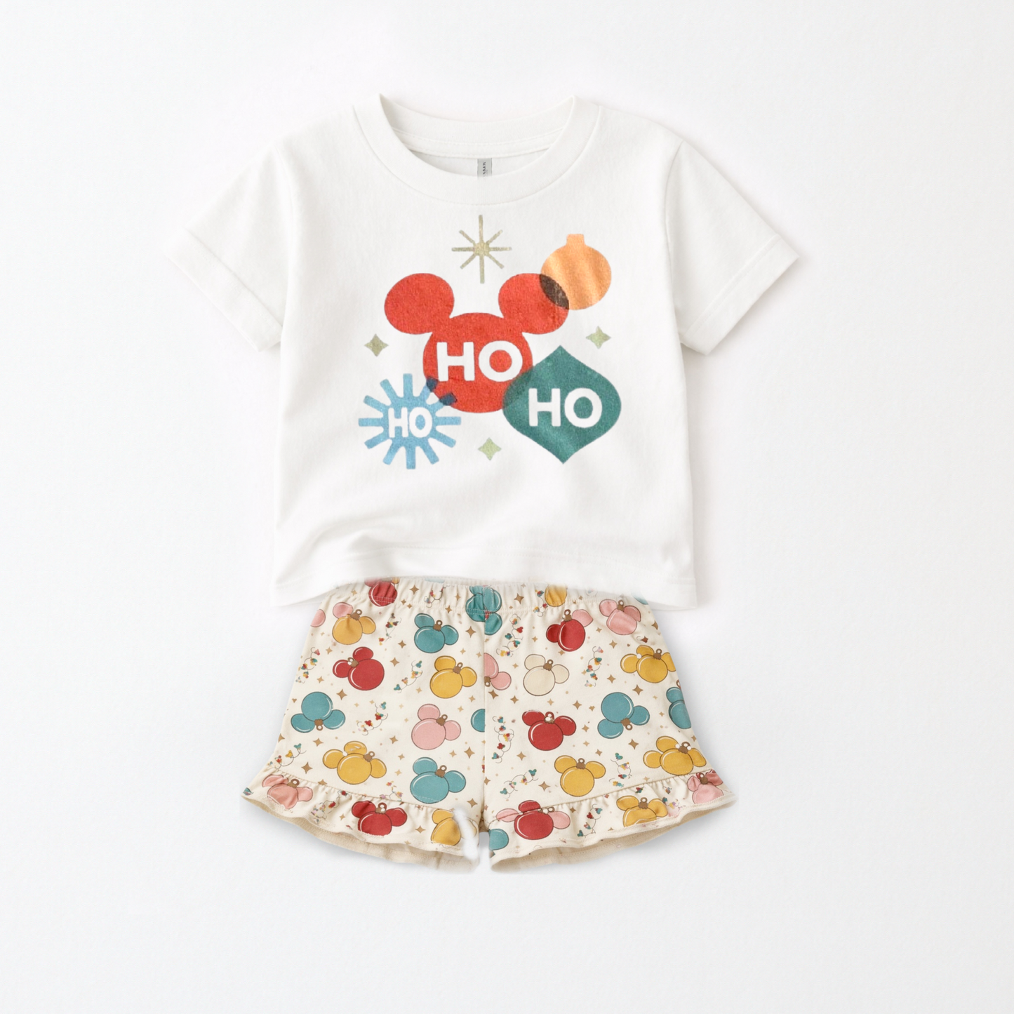 Kids Fab Mouse Christmas Ornament Graphic Tee & Optional Bottoms