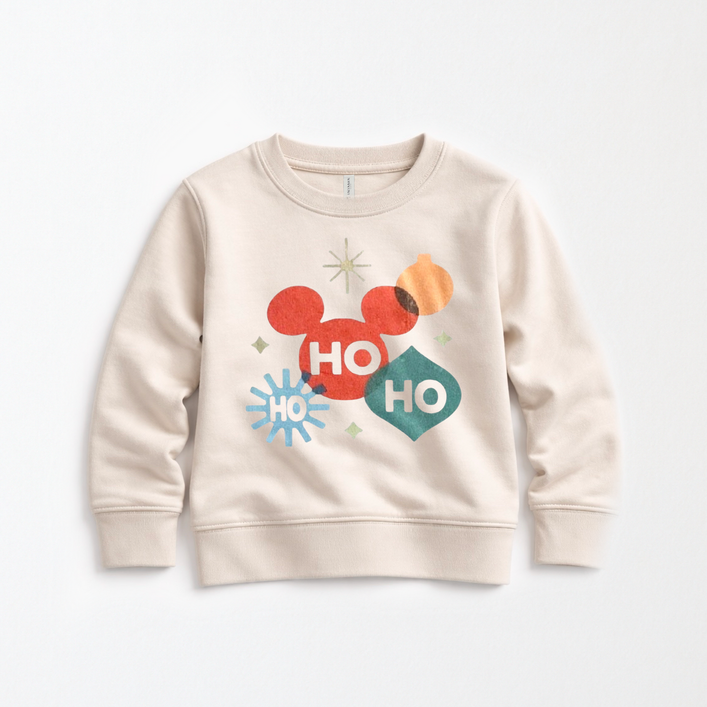 Retro Mouse Ornament Christmas Kids Sweatshirt
