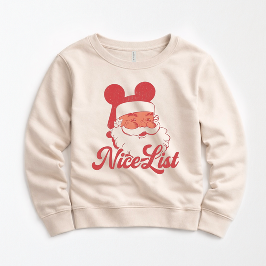 Nice List Santa Mouse Christmas Family Parkweight™️ Pullover