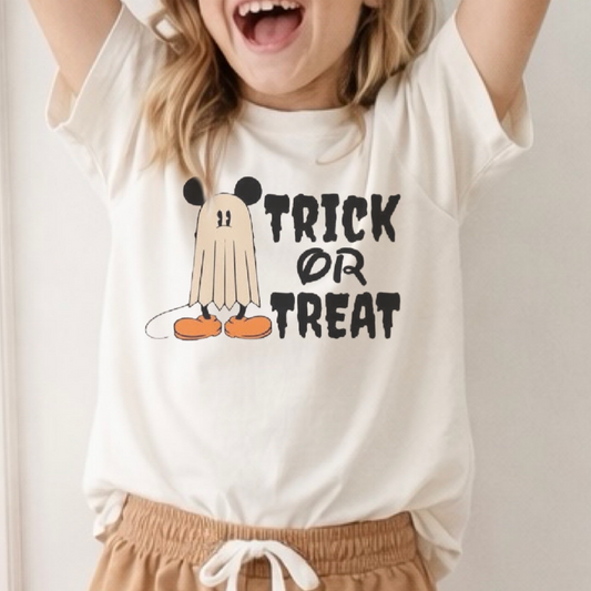 Trick Or Treat Mouse Kids Graphic Tee