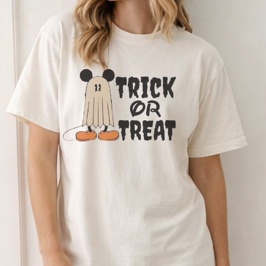 Trick Or Treat Mouse Adult Graphic Tee