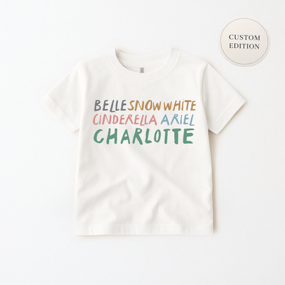 Kids Princess Customizable Graphic Tee & Optional Bottoms