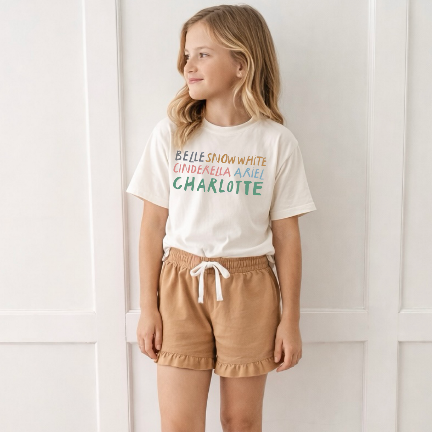 Kids Princess Customizable Graphic Tee & Optional Bottoms