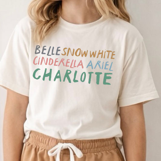 Kids Princess Customizable Graphic Tee & Optional Bottoms