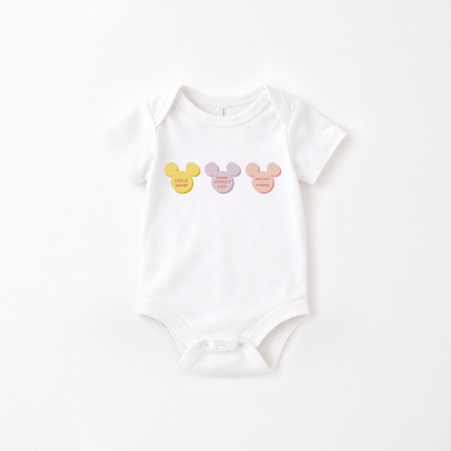 Conversation Mouse Heart Valentines Kids Graphic Tee