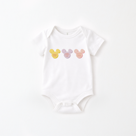 Conversation Mouse Heart Valentines Kids Graphic Tee