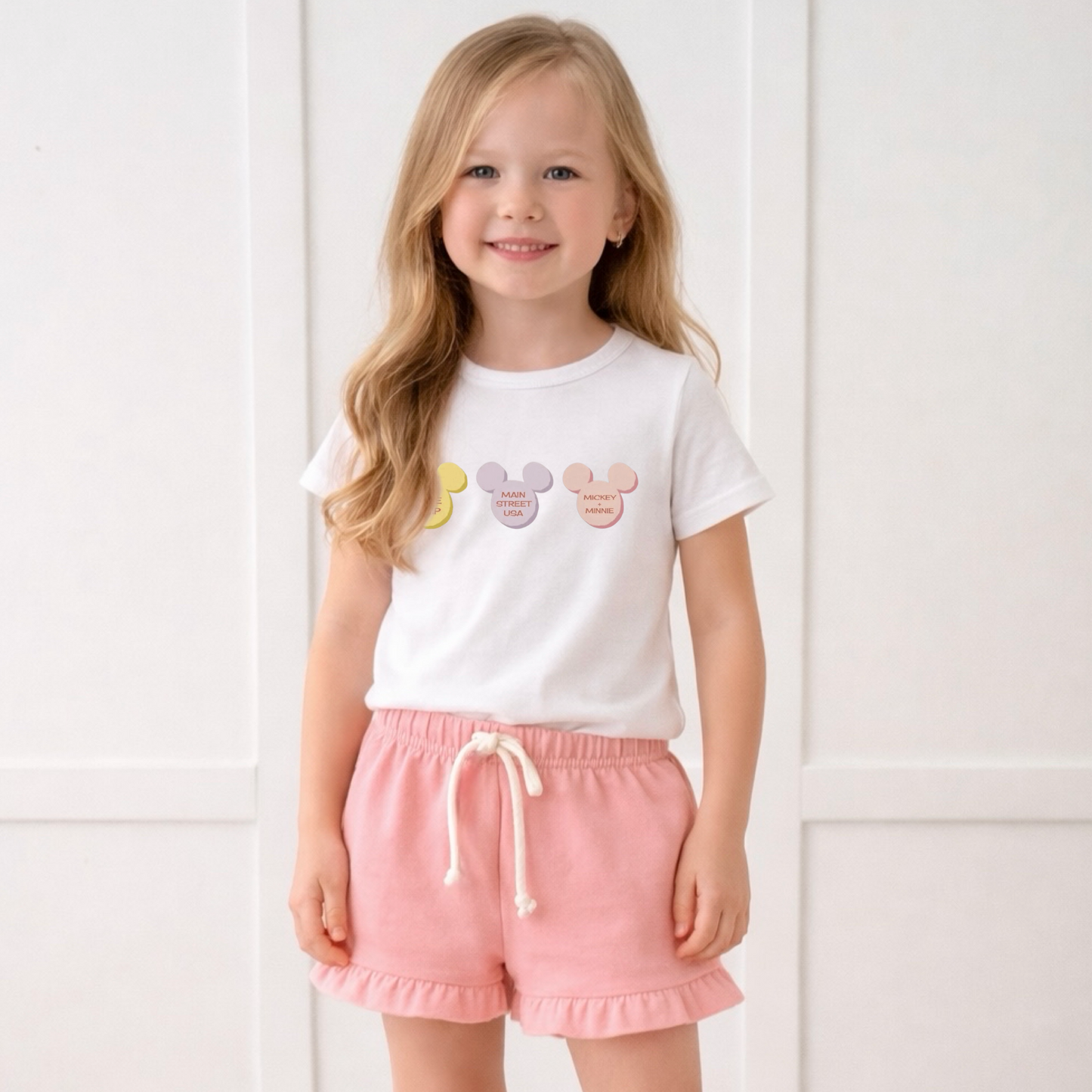 Conversation Mouse Heart Valentines Kids Graphic Tee