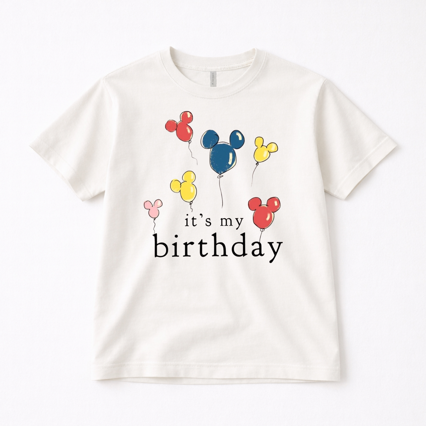 It's My Birthday Mouse Balloon Adult Graphic Tee