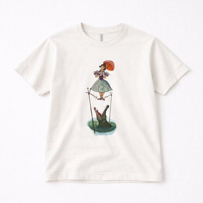 Spooky Mansion Stetching Lady Family Graphic Tee