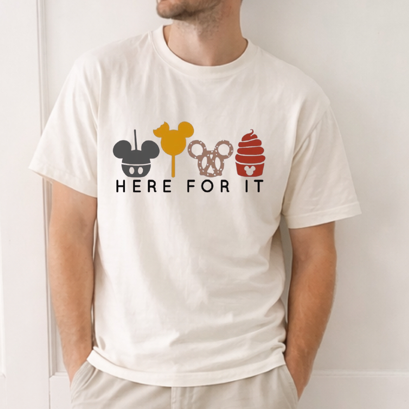 “Here for it” Park Drinks Graphic Tee | Earth Tones