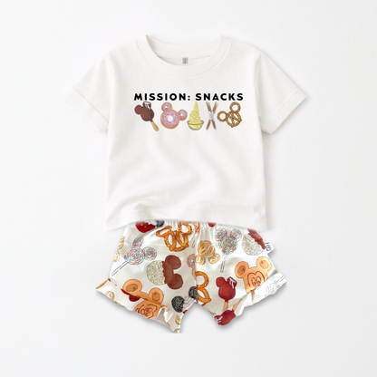 Kids Mission Snacks Graphic Tee & Optional Bottoms