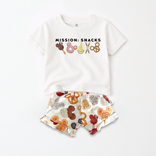 Kids Mission Snacks Graphic Tee & Optional Bottoms