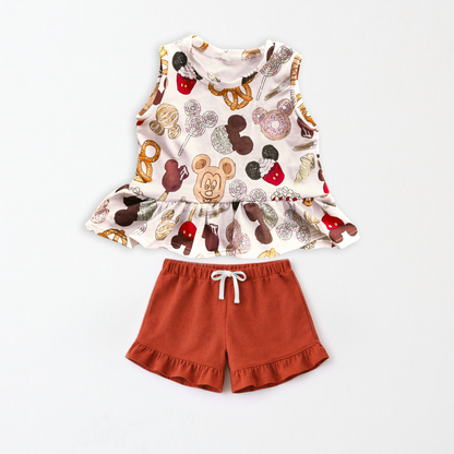 Kids Handcrafted Magical Snacks Flutter Tank & Optional Bottoms