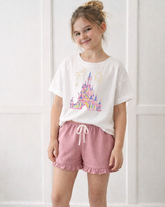 Kids Castle Sketch Graphic Tee & Optional Bottoms