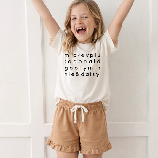 Kids Fab 5 Characters Graphic Tee & Optional Bottoms