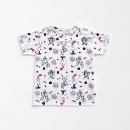 Kids Handcrafted Haunted Mansion Top & Shorts Set