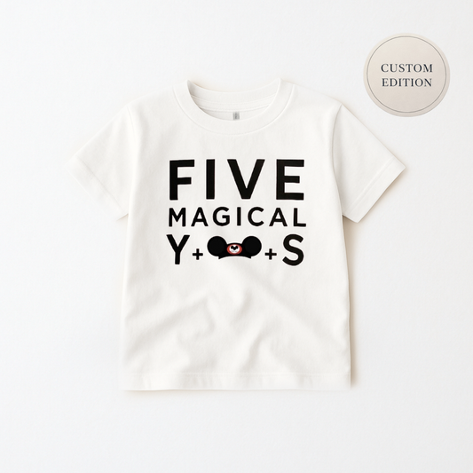 Kids Customizable Magical Years Birthday Graphic Tee & Optional Bottoms