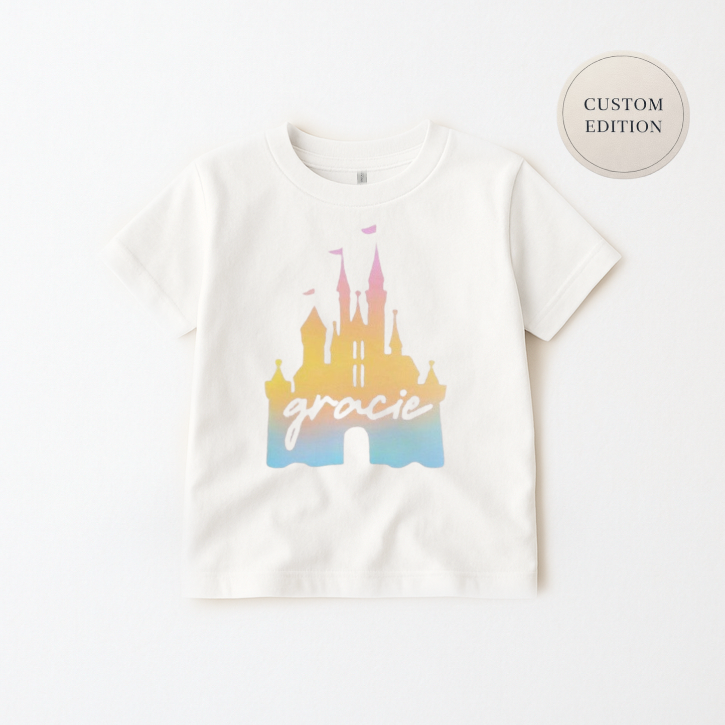 Kids Watercolor Castle Graphic Tee & Optional Bottoms