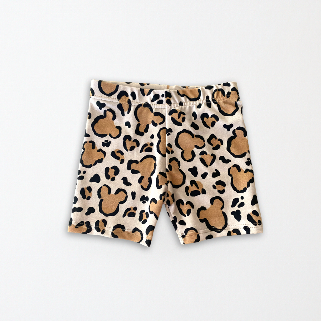 Kids Handcrafted Cheetah Safari Bike Shorts