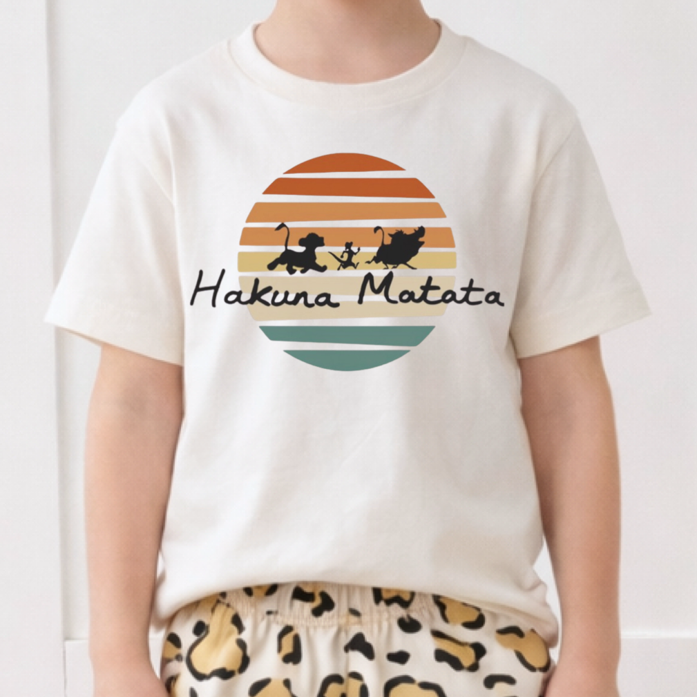 Kids Handcrafted Hakuna Matata Graphic Tee & Optional Bottoms