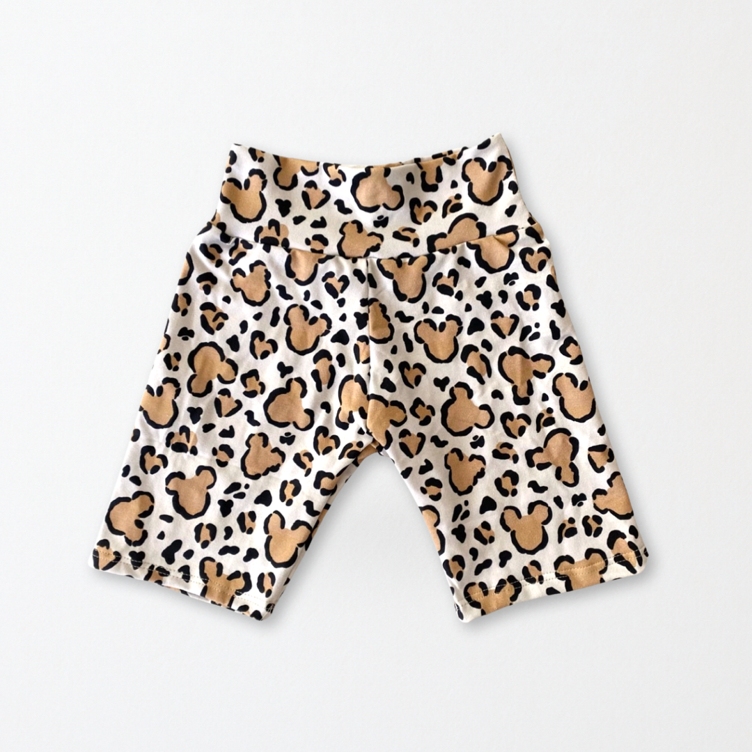 Adult Handcrafted Cheetah Safari Bike Shorts
