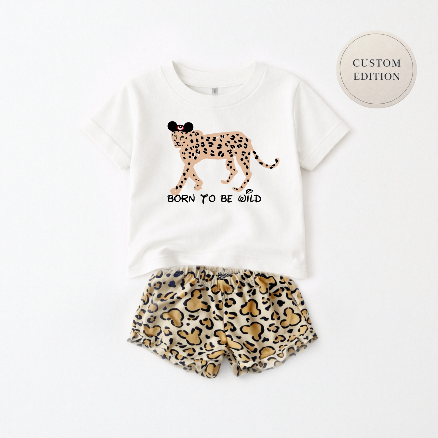 Kids Handcrafted Born To Be Wild Graphic Tee & Optional Bottoms