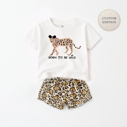 Kids Handcrafted Born To Be Wild Graphic Tee & Optional Bottoms