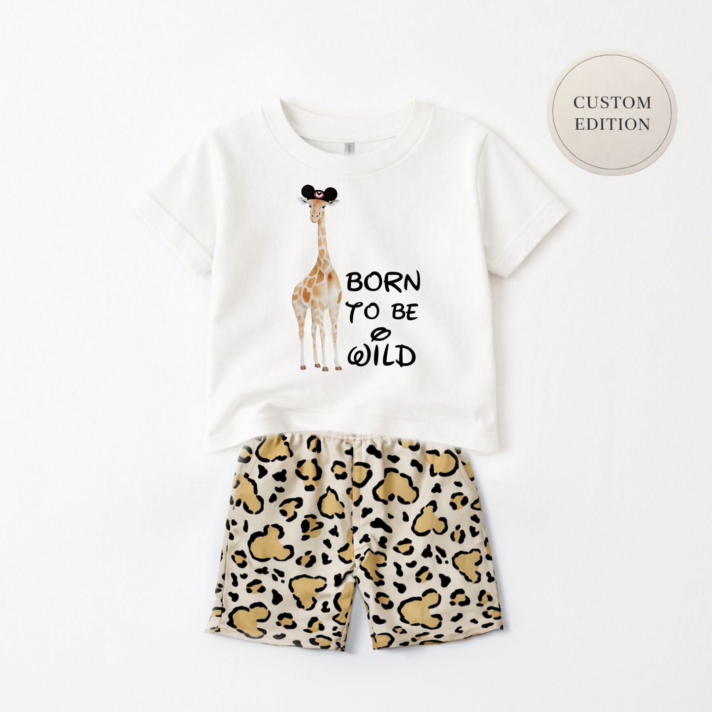 Kids Handcrafted Born To Be Wild Graphic Tee & Optional Bottoms
